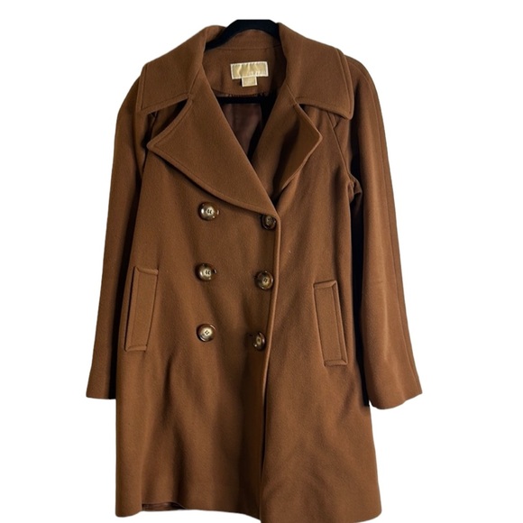 Michael kors lamb wool double breast coat size 6 - Picture 1 of 13